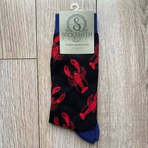 Socksmith Graphic Bamboo Crew Men’s Lobster Dress Socks